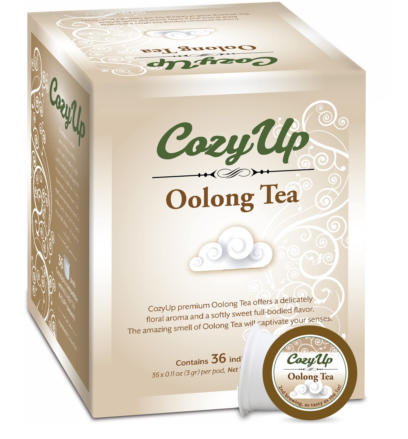 Cozy Up front packaging showing 36-count box and product name, clear shelf appeal