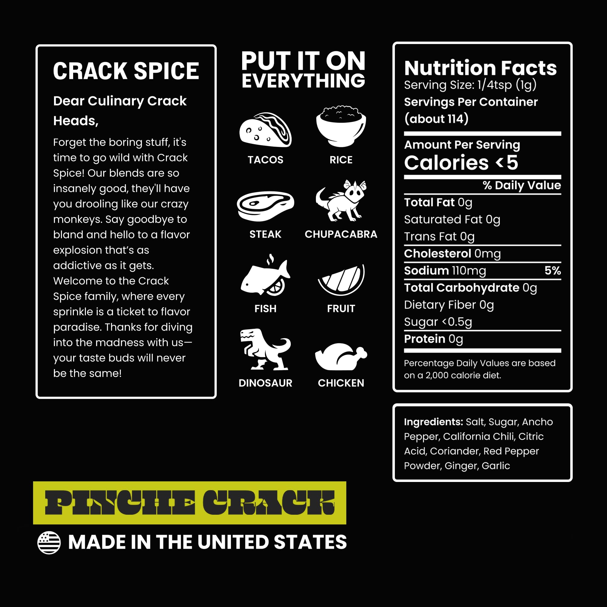 Crack Spice dusted on fries and popcorn, transforming snacks into craveable bites