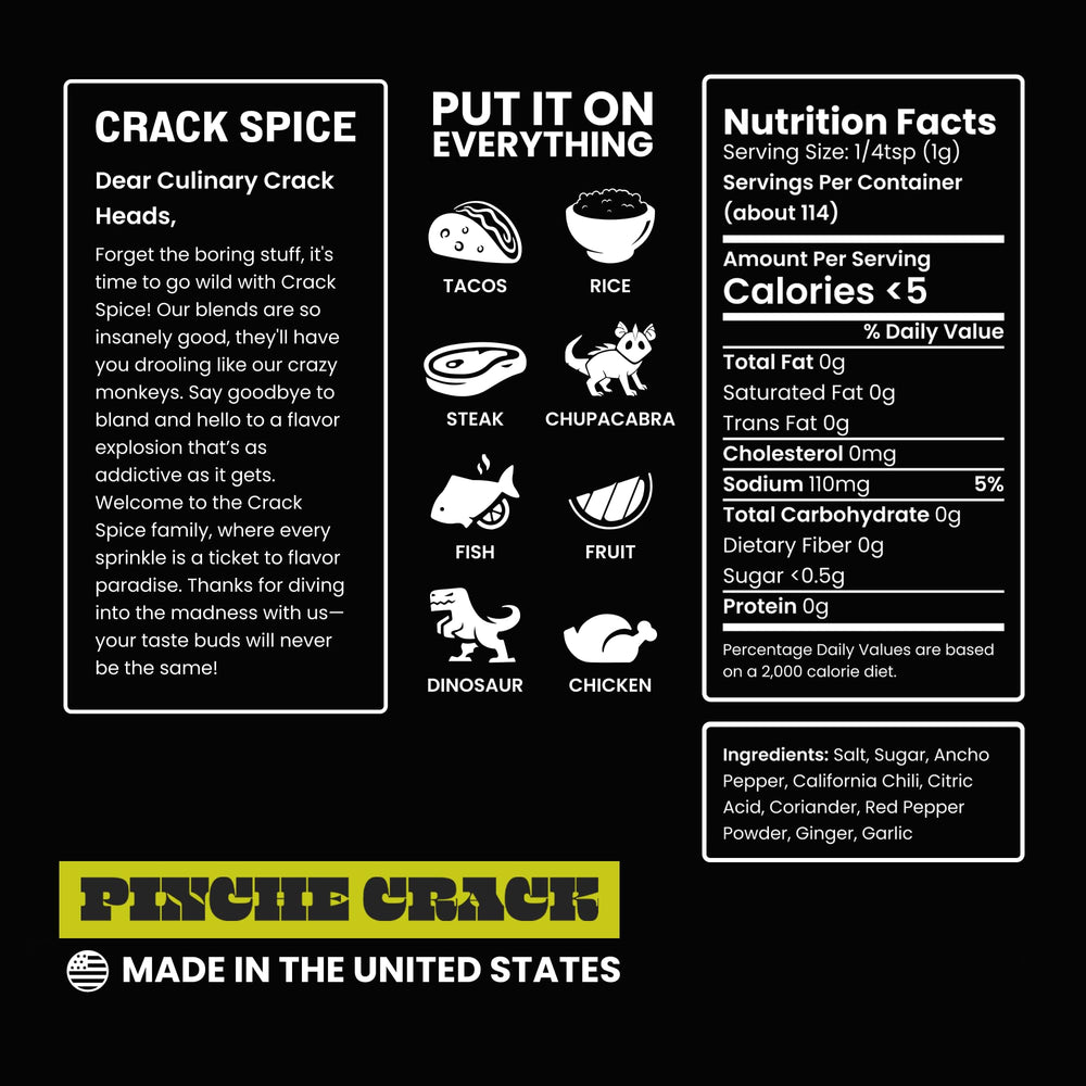 Crack Spice dusted on fries and popcorn, transforming snacks into craveable bites