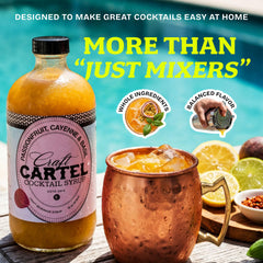 Craft Cartel bottle close-up highlighting texture and glass, conveys premium quality
