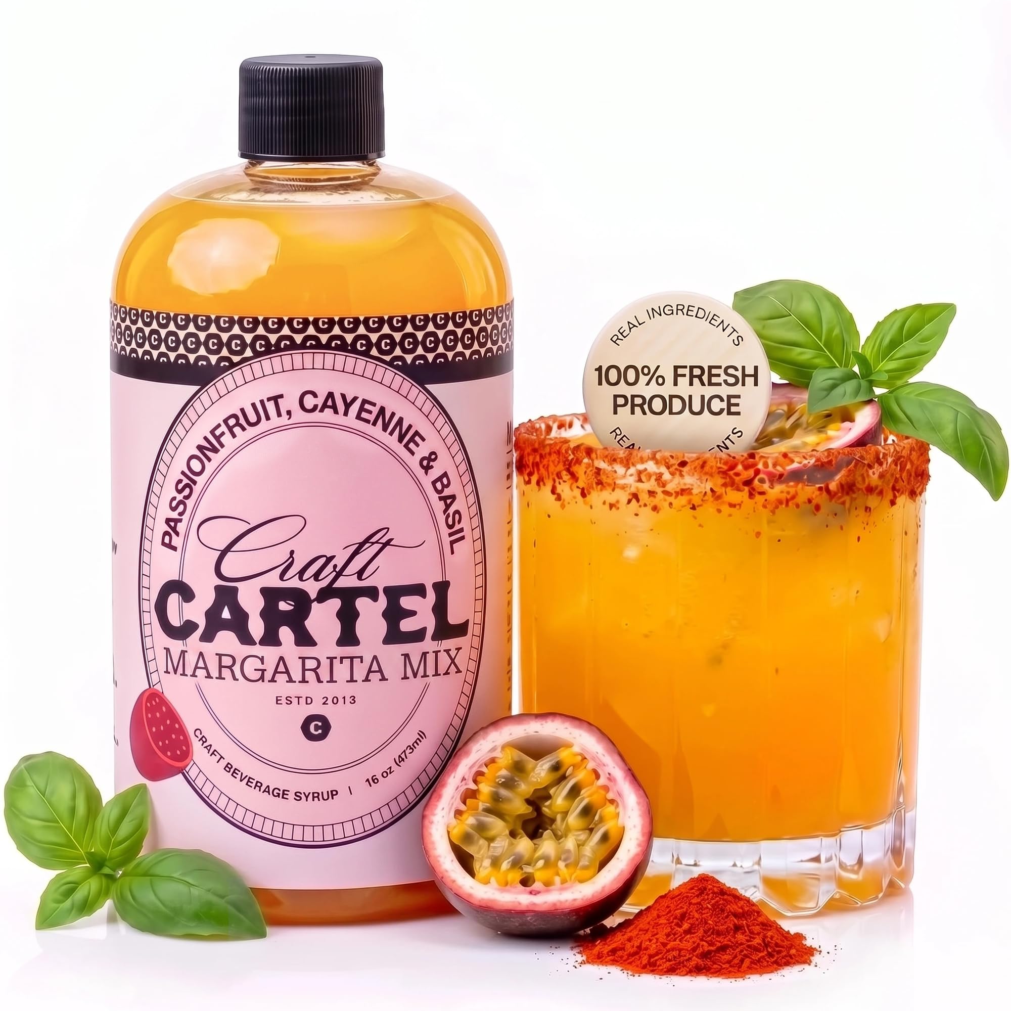 Craft Cartel front label showing product name and bold flavor, inspires confident mixing