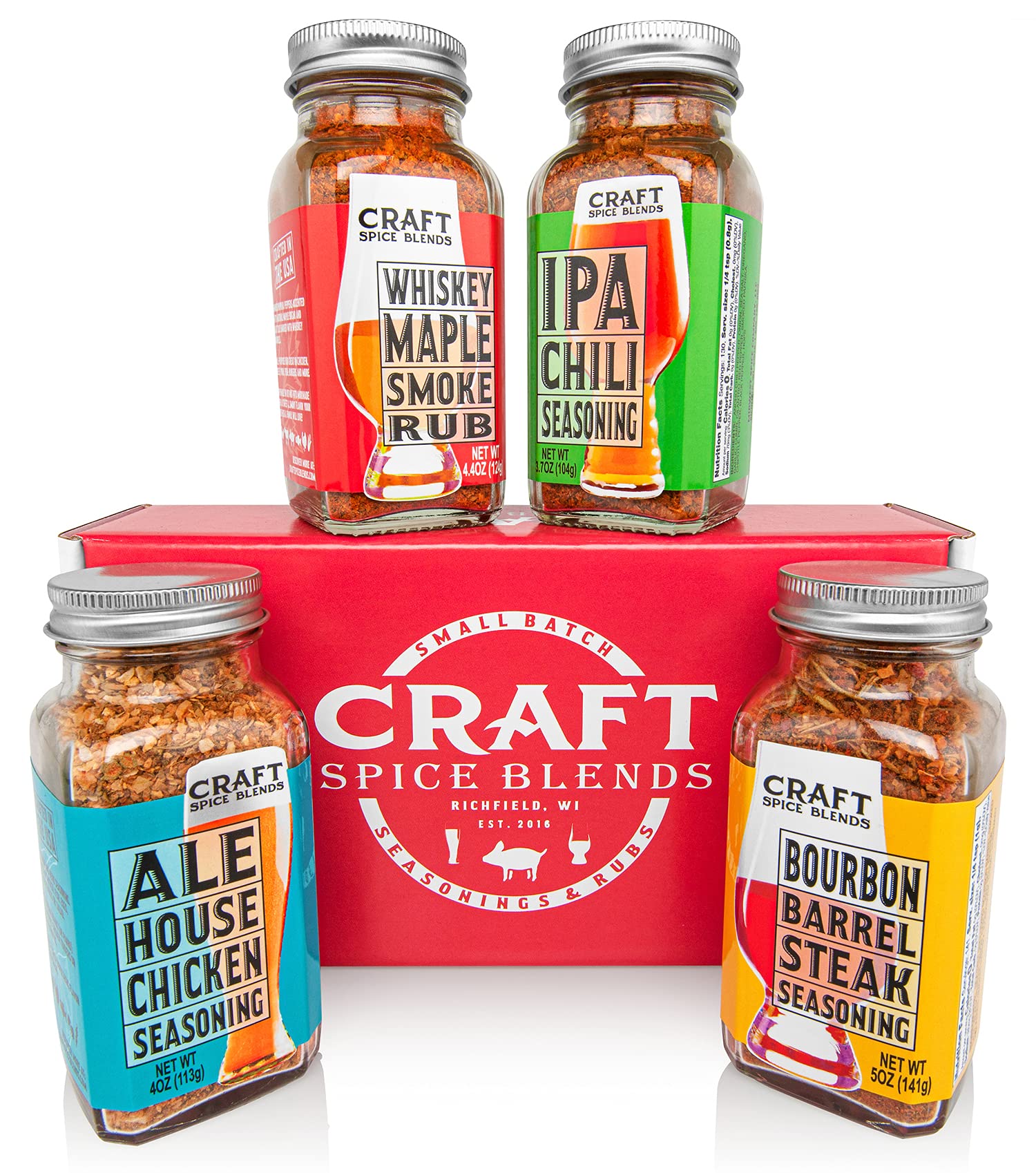 Craft Spice Blends size comparison with hand to show jar scale for portioning