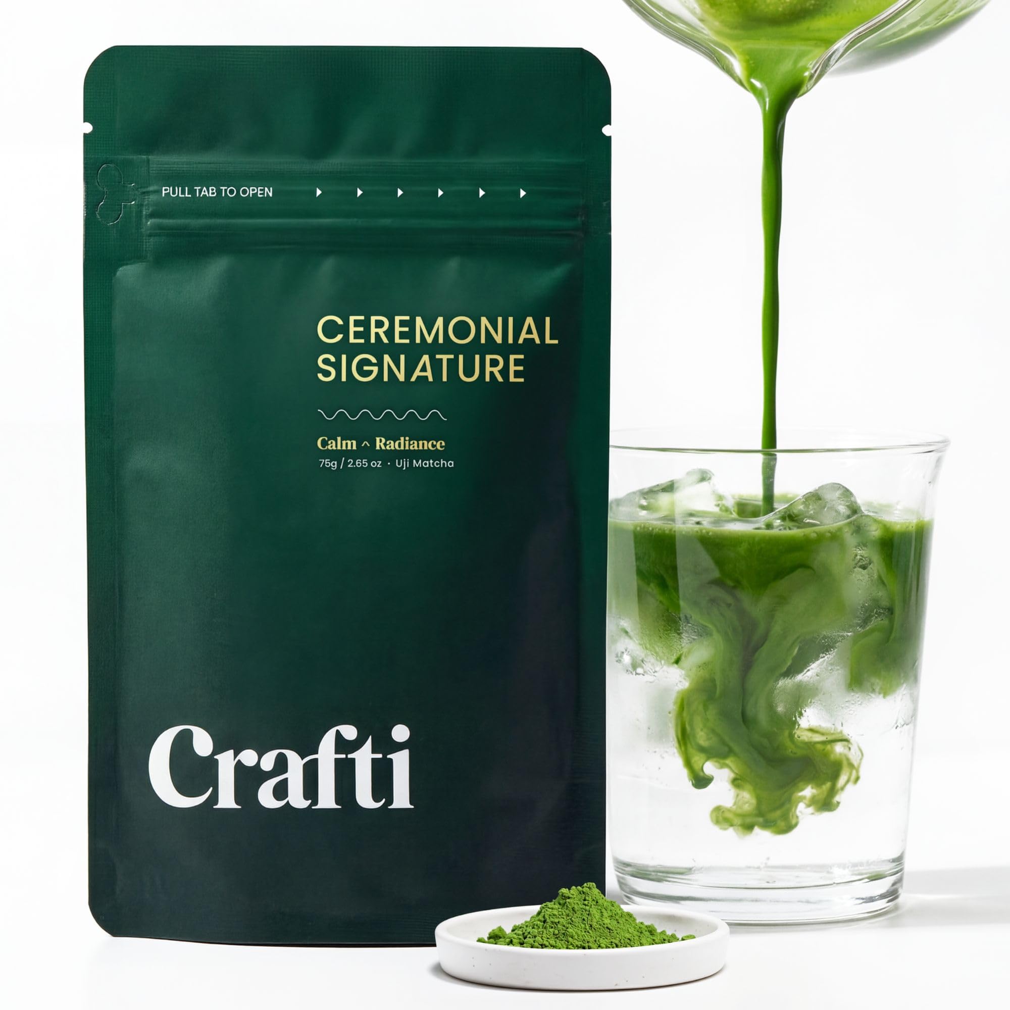 Crafti front packaging showing 75g tin and clear label, highlighting authenticity