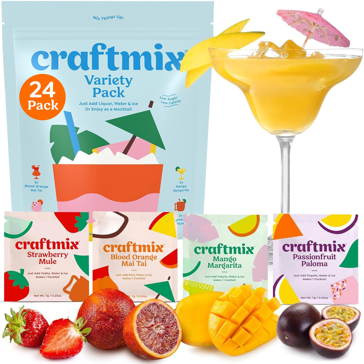 CRAFTMIX front packaging showing full 24-pack variety for easy parties