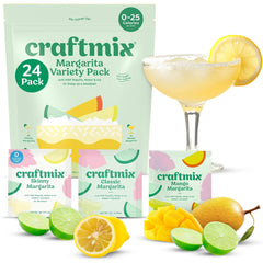 CRAFTMIX front packaging showing 24-count margarita mix for quick cocktails