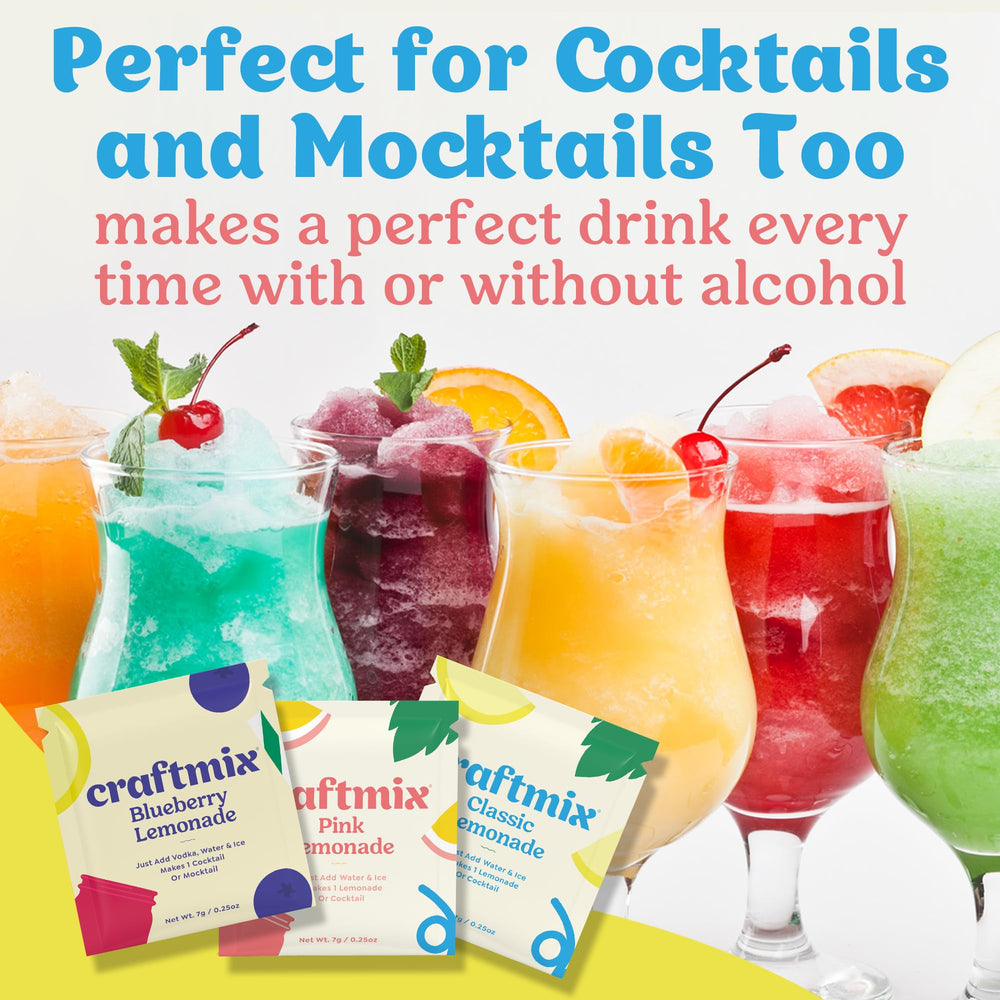 CRAFTMIX Classic Lemonade poured in glass delivering bright citrus refreshment