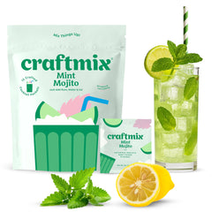 CRAFTMIX front pack of 12 mint mojito packets showing branding and convenience