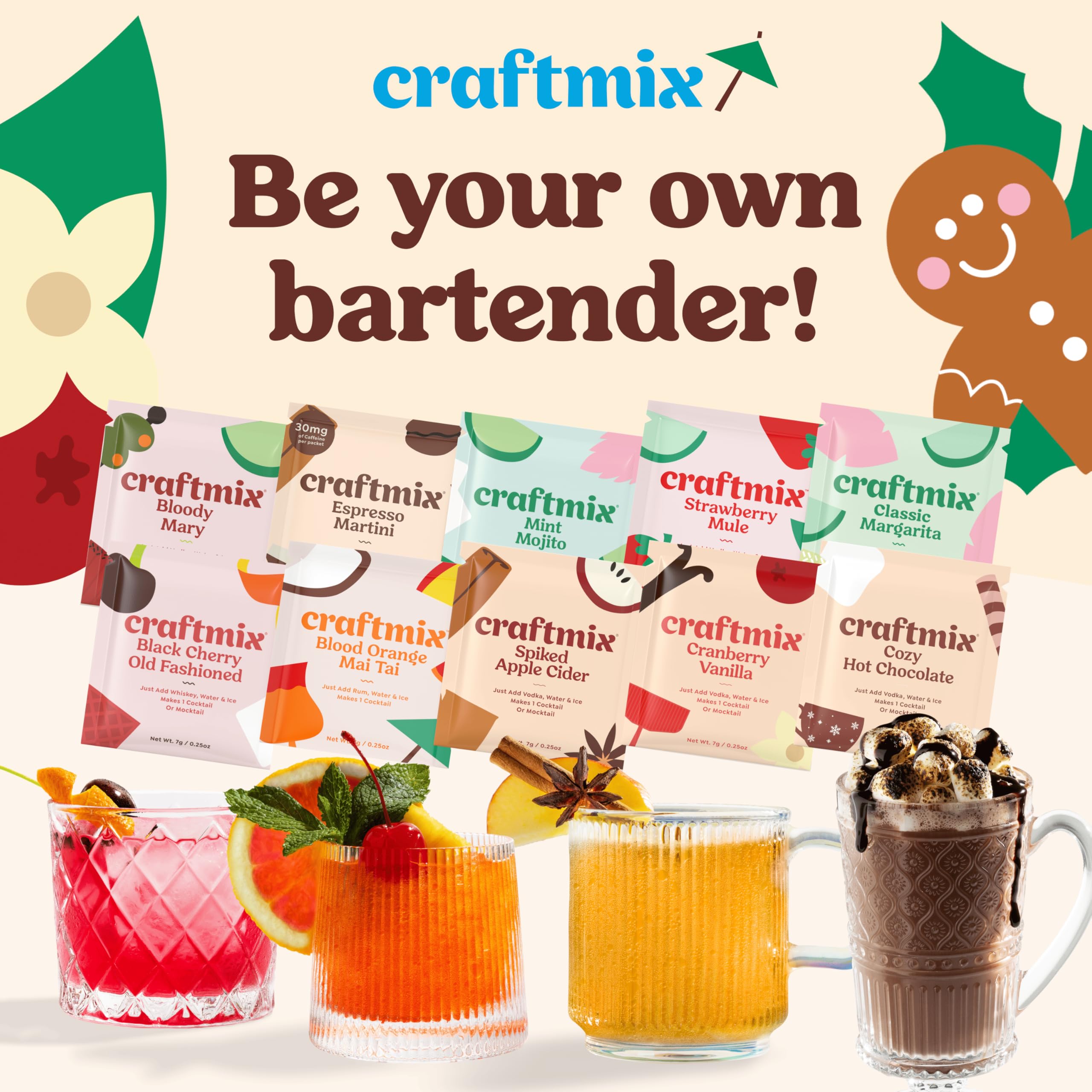CRAFTMIX packets arranged in a gift box showing party-ready presentation