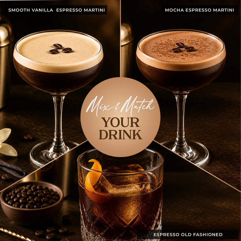 CRAFTY MIXOLOGIST straining and shaking a cocktail showing clean pour and crema formation