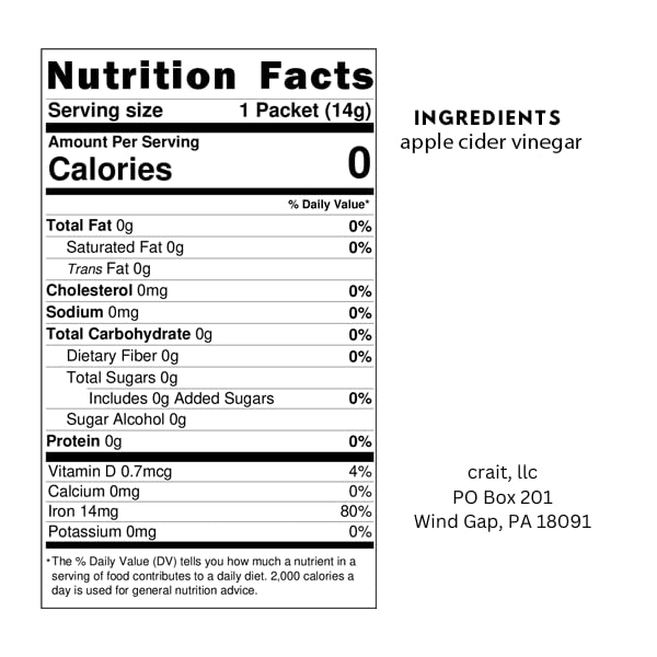 crait packets beside spoon showing 0.5 ounce scale for accurate single-serve benefit