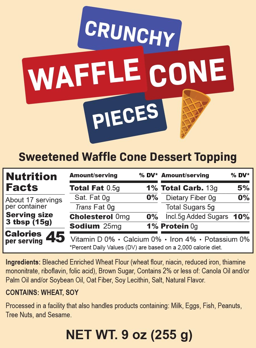 crait waffle cone bag with spoon showing 9 oz scale and quick serving benefit