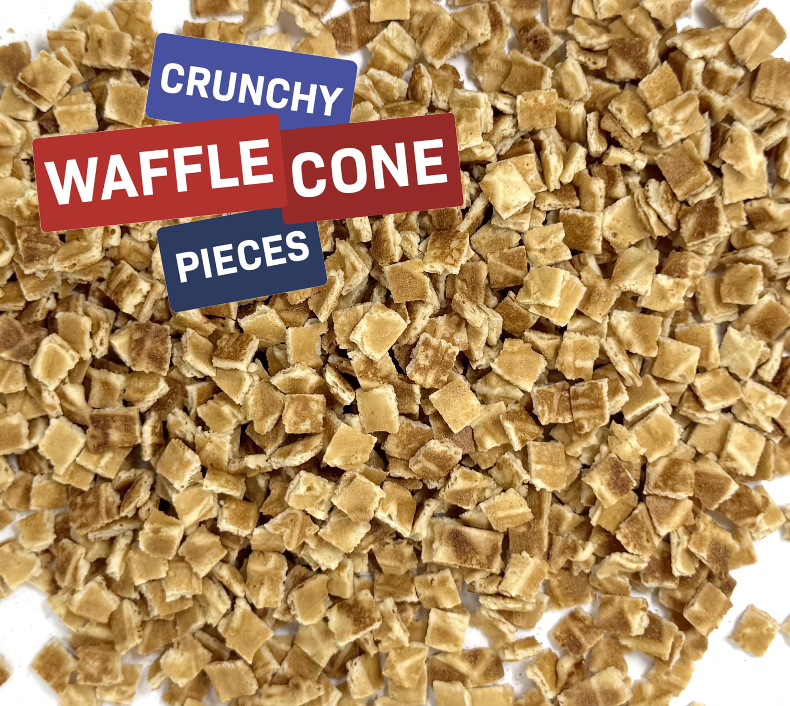crait close-up of waffle cone texture highlighting crisp baked crunch