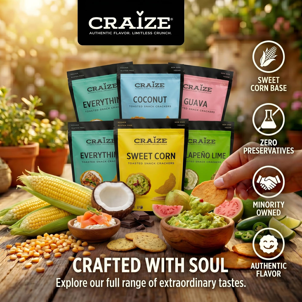 Craize Everything crisp scooping hummus showing sturdy crunch for dips
