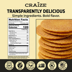 Craize close-up texture reveals toasted crunch for satisfying bite