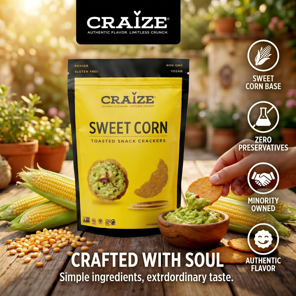 Craize held in hand to show size and portion-friendly packaging