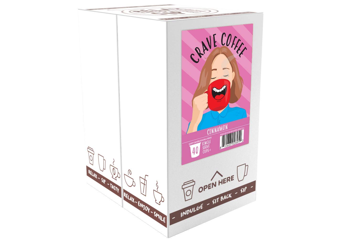 Crave Beverages brewed cup top view with cinnamon aroma enhancing morning routine