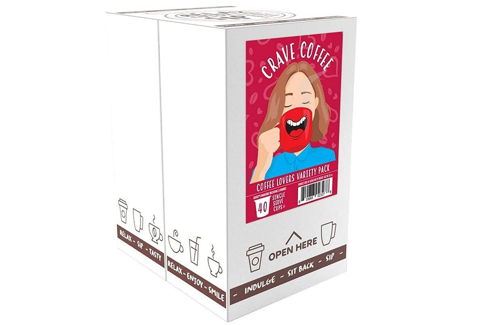 Crave Beverages pod closeup with recyclable label, clear view of pod design benefit