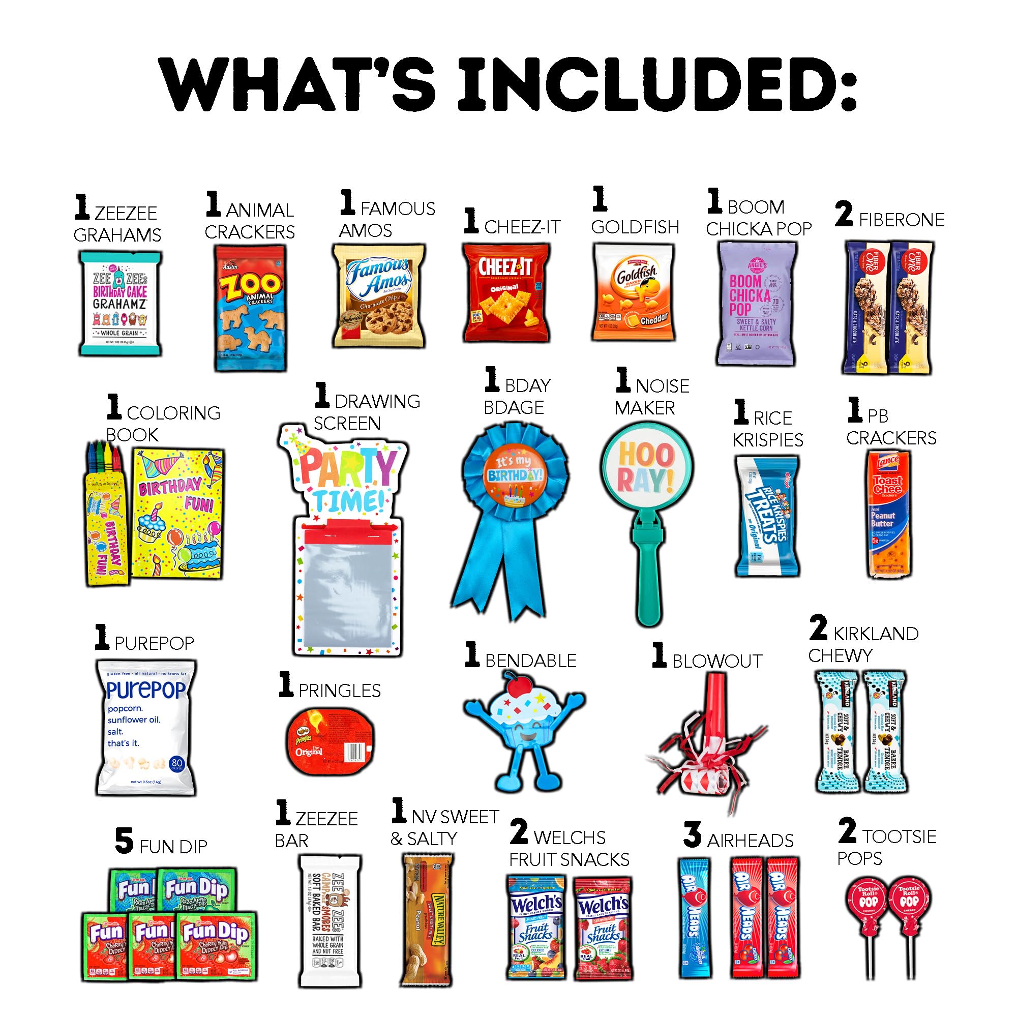 CRAVEBOX open box showing 50-count snack variety for easy sharing