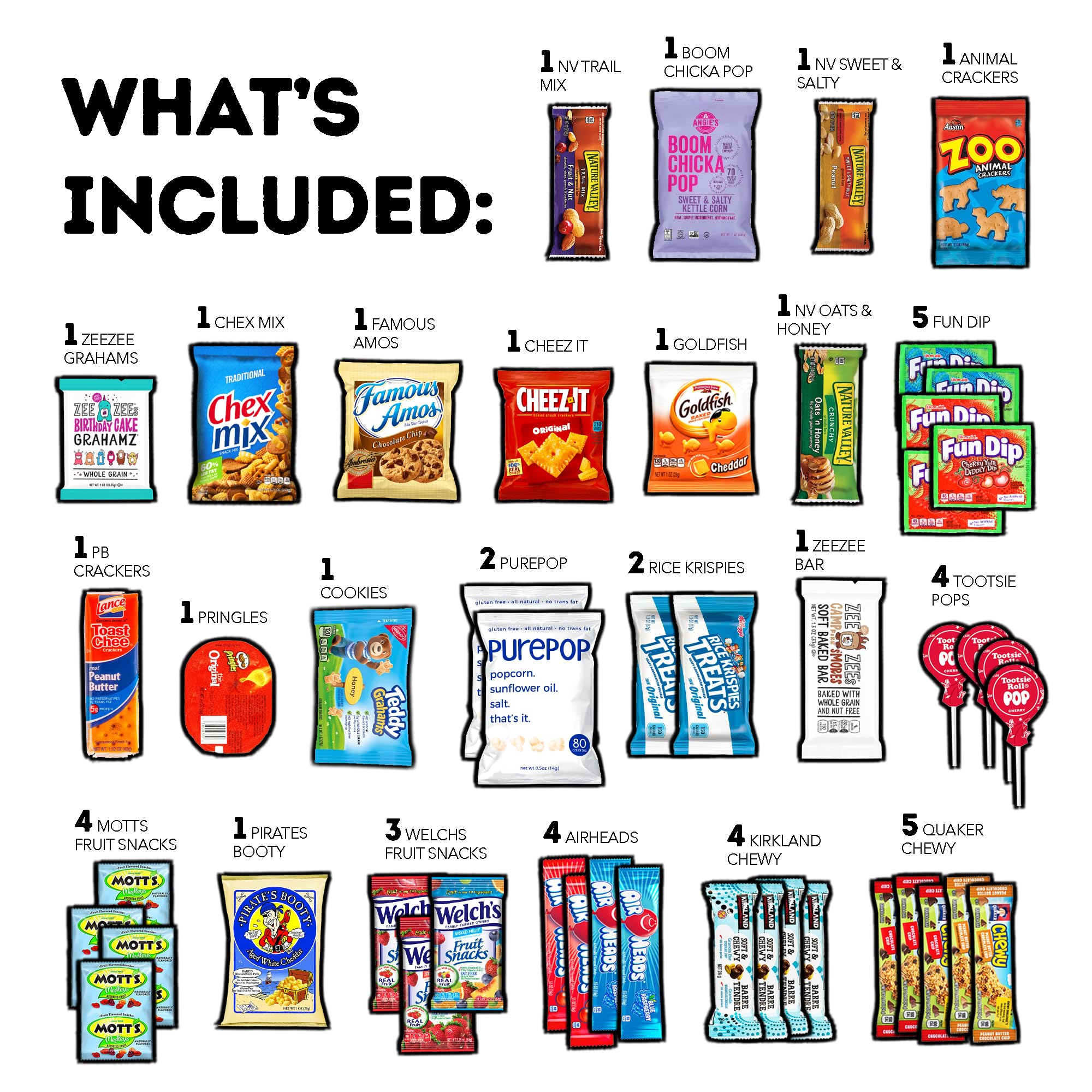CRAVEBOX open box with visible variety of individually wrapped snacks, shows assortment