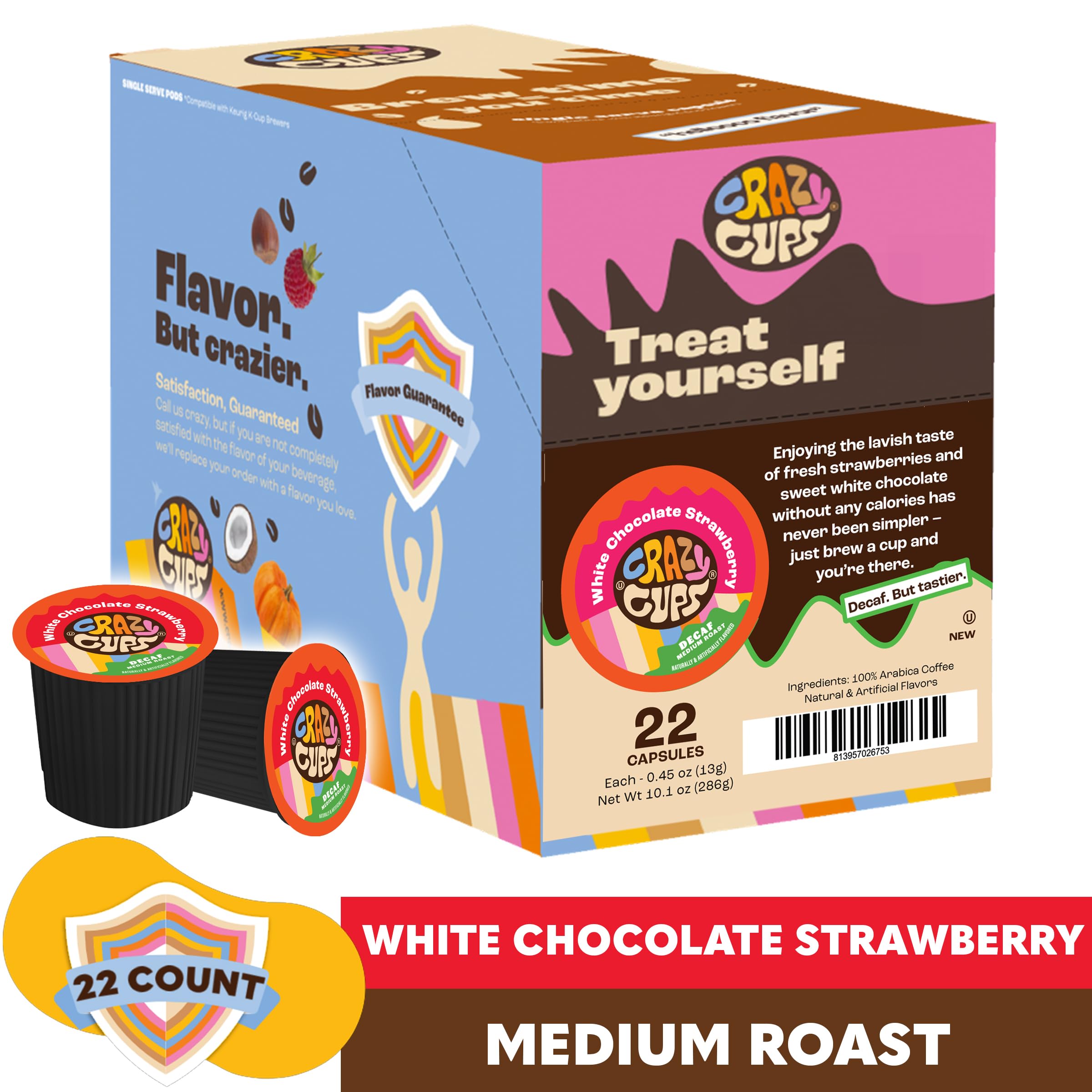 Crazy Cups brewed hot cup highlighting creamy flavor and comforting sip