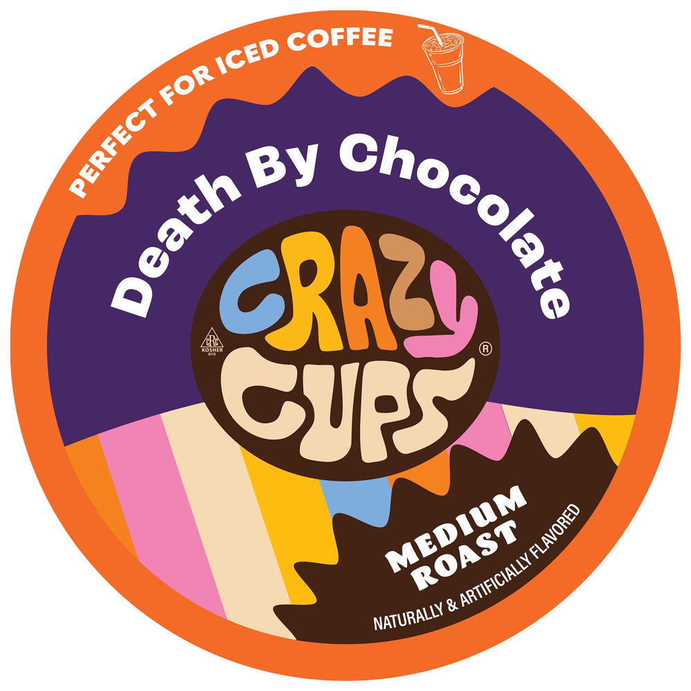 Crazy Cups front packaging showing 80 recyclable pods and bold chocolate aroma