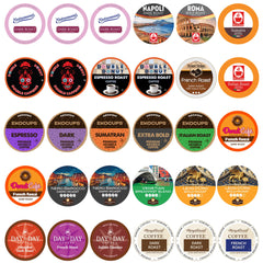 Crazy Cups front packaging showing 30-count dark roast variety and bold flavors