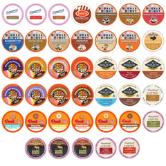 Crazy Cups front packaging showing 80-count sampler and brand variety benefit