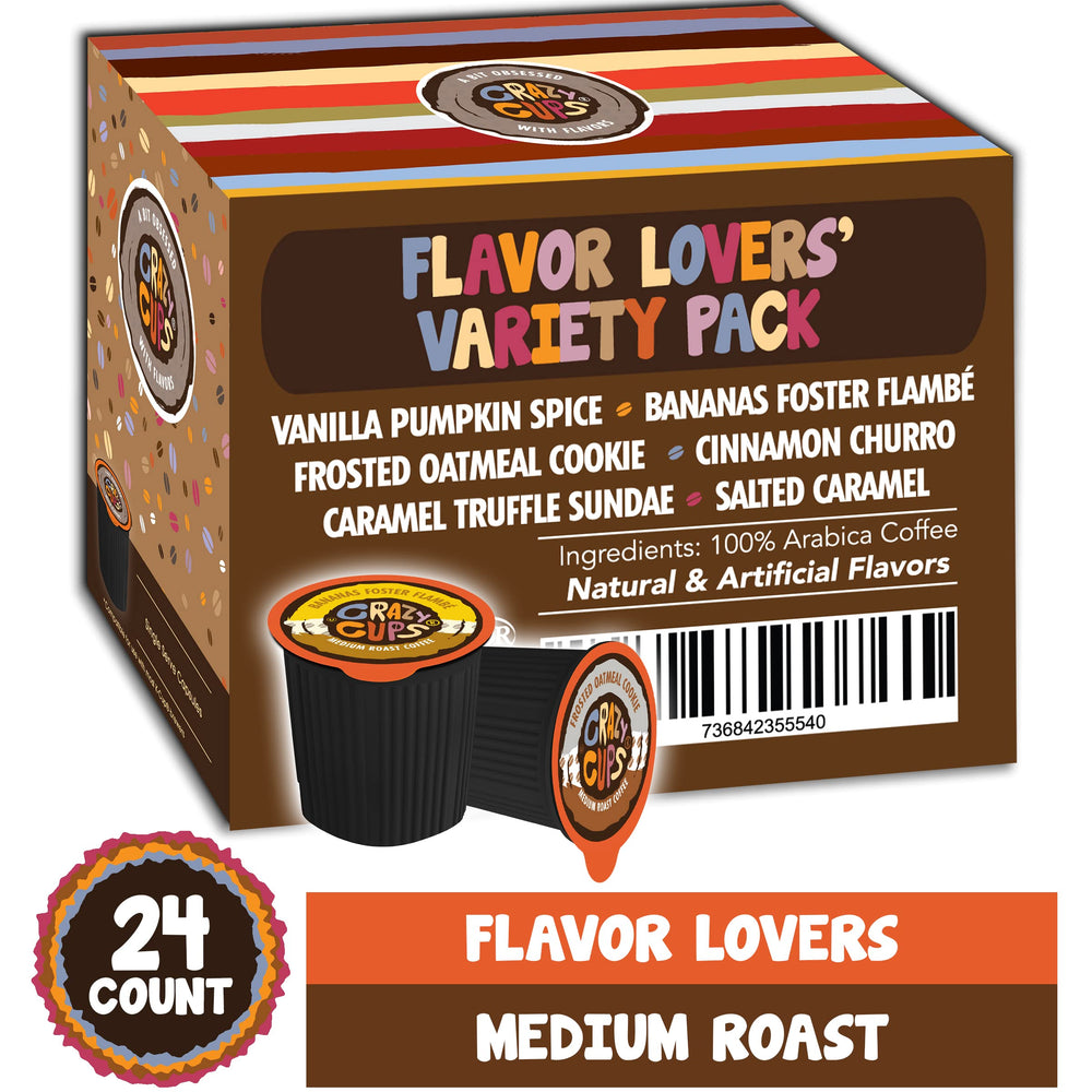 Crazy Cups label details highlighting recyclable and dietary claims