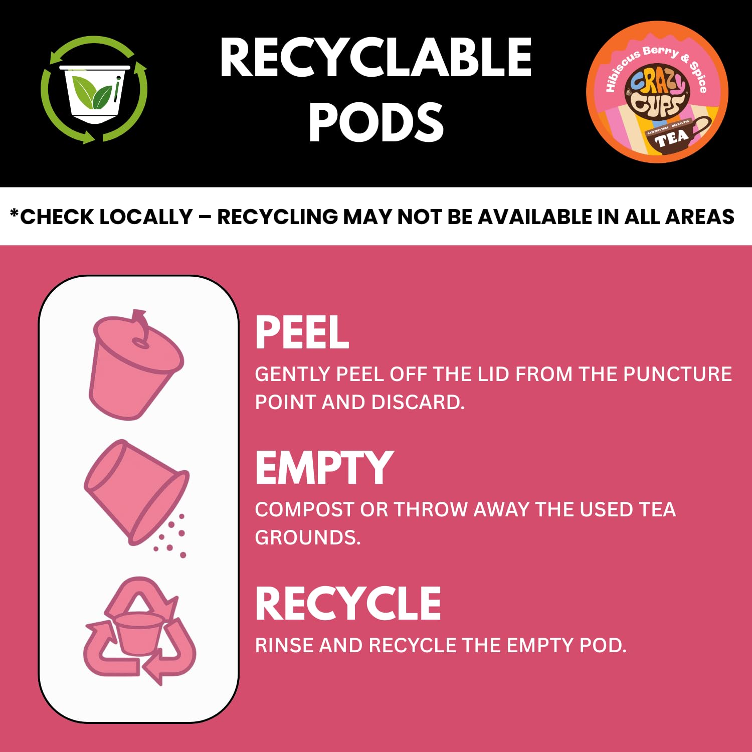 Crazy Cups pod in hand for size and portion control convenience benefit