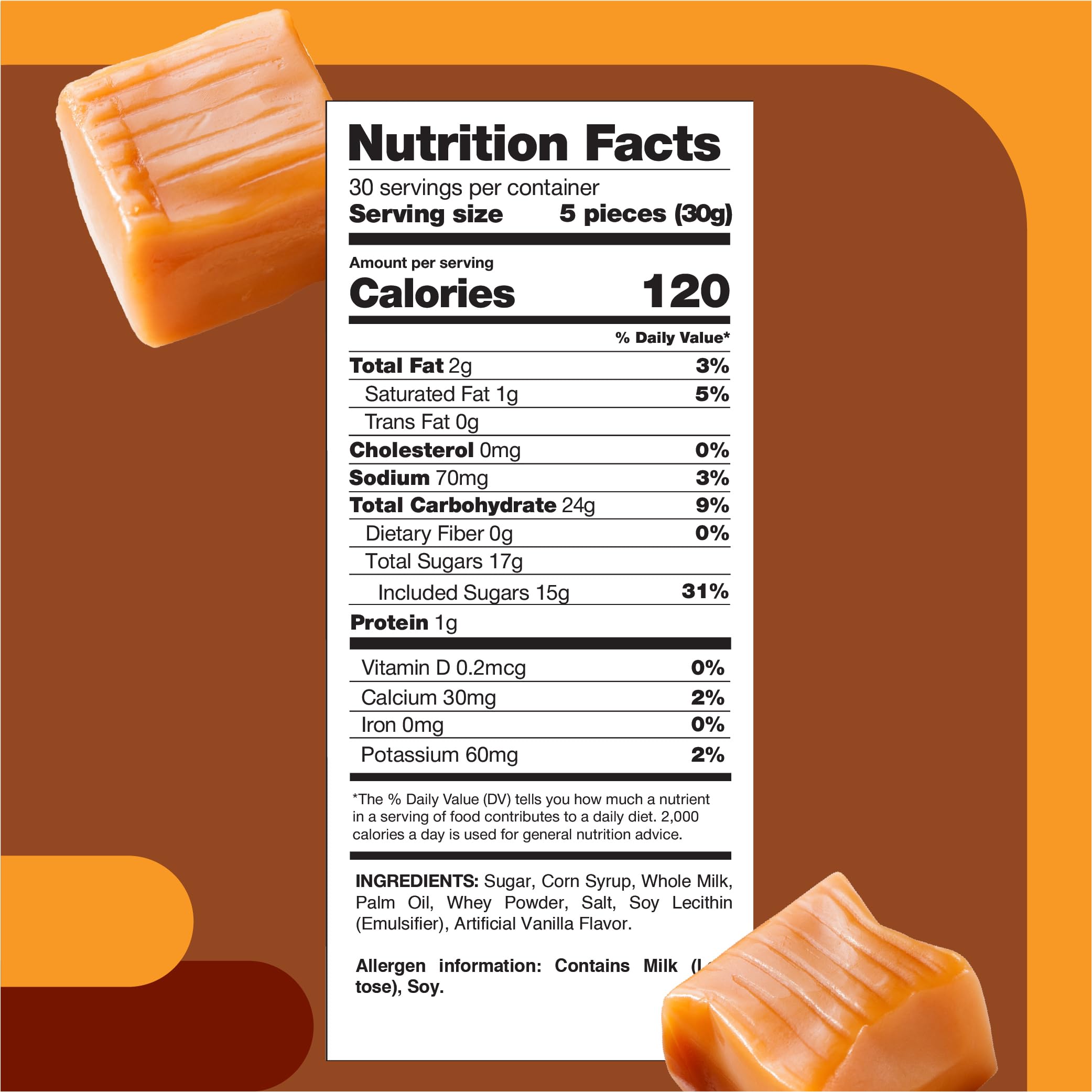 CRAZYOUTLET close-up of vanilla caramel cubes highlighting smooth texture and creamy appearance