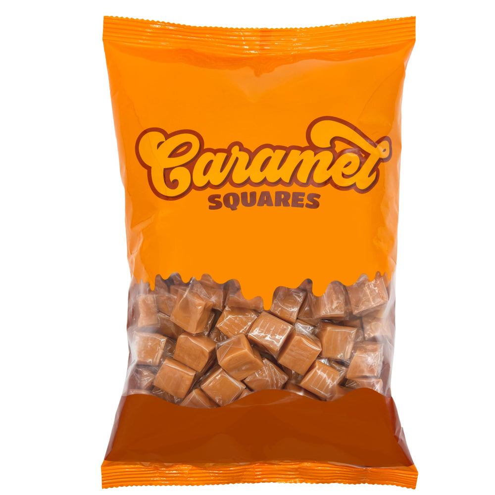 CRAZYOUTLET individually wrapped caramel detail demonstrating freshness and easy sharing