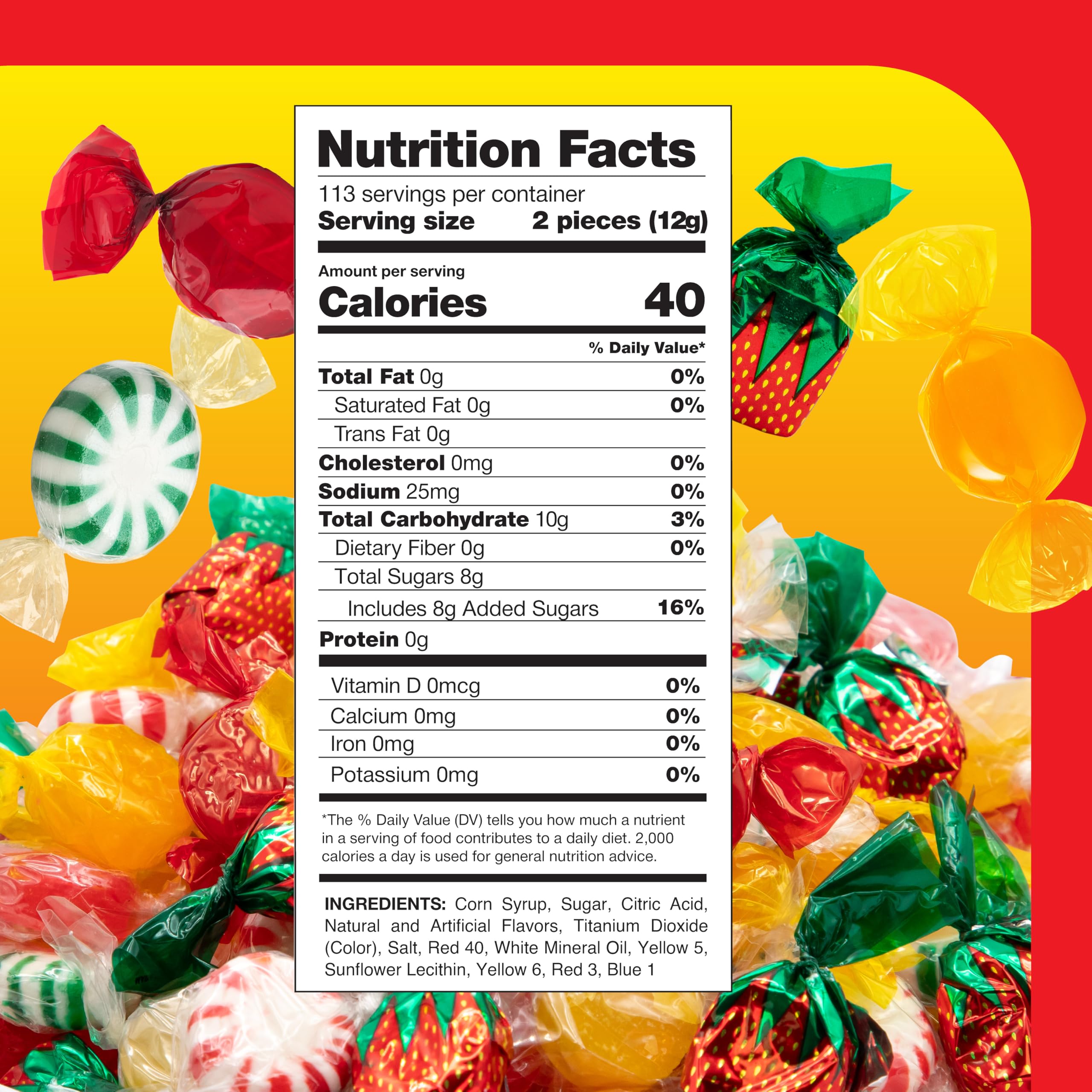 CRAZYOUTLET close-up of spearmint and peppermint starlights highlighting fresh mint flavor