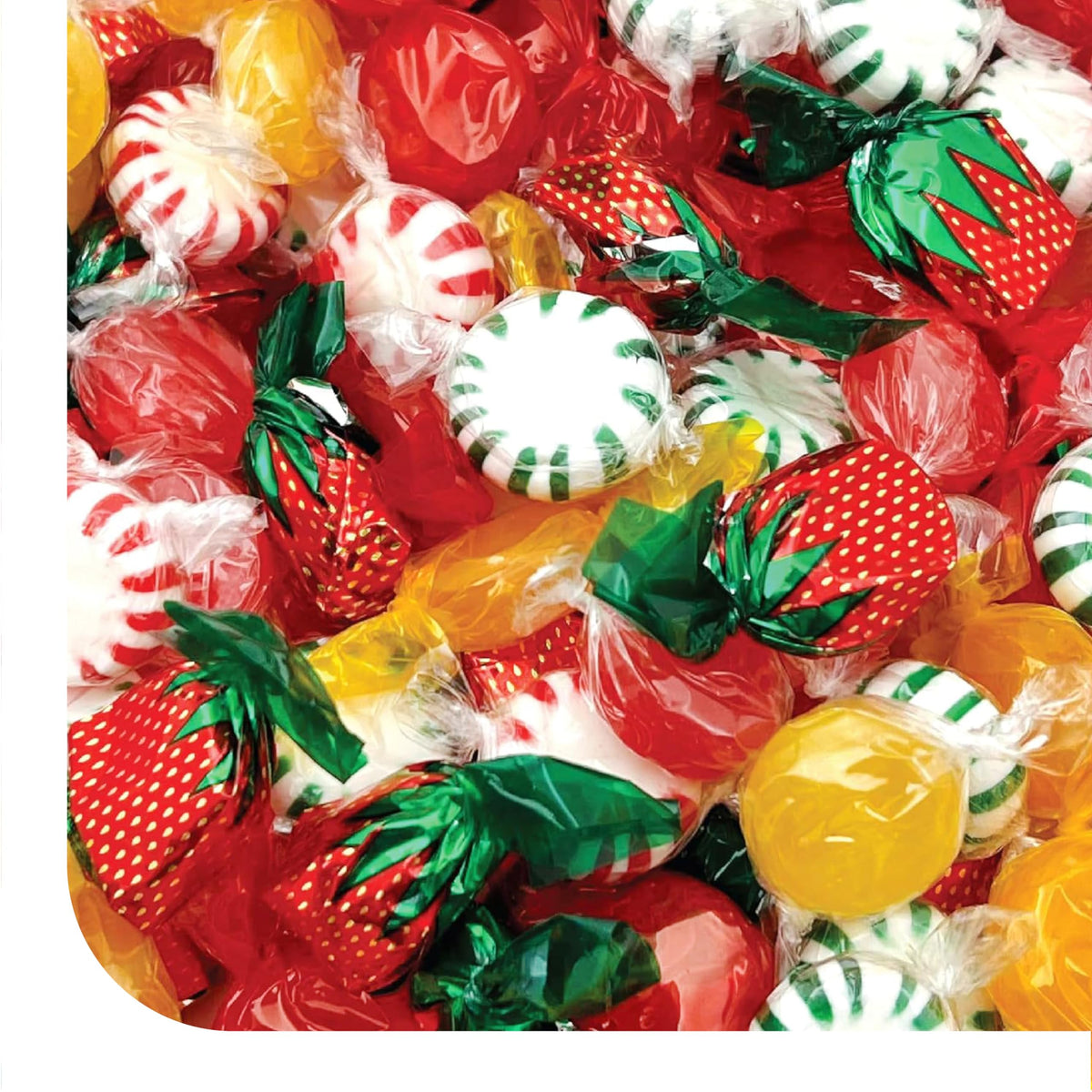 CRAZYOUTLET front packaging of the 2 lb hard candy assortment, great for bulk use