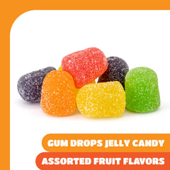 CRAZYOUTLET gum drops in clear jar emphasizing colorful display appeal