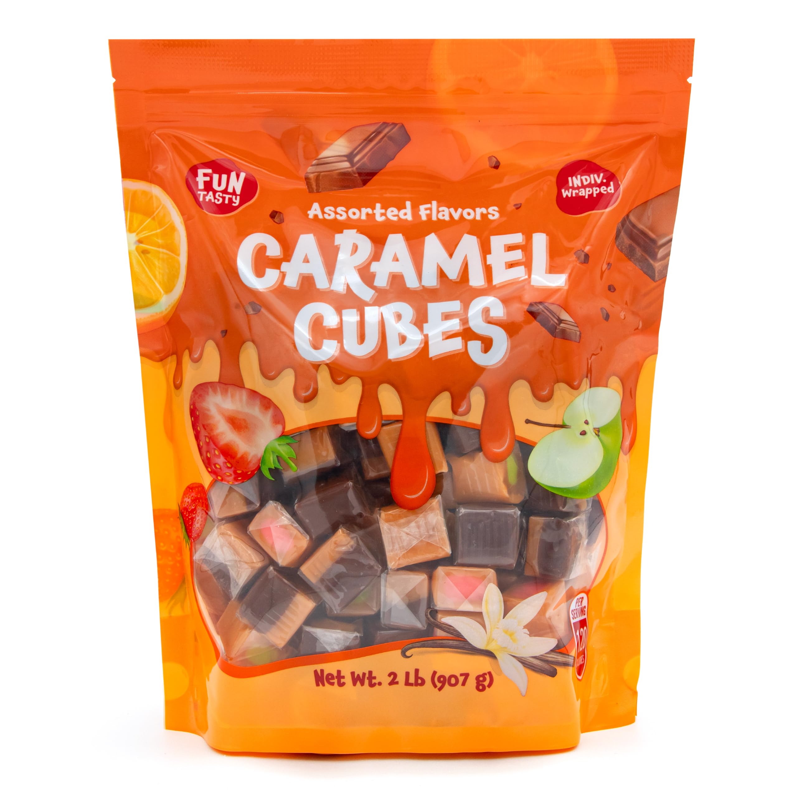CRAZYOUTLET individually wrapped caramel pieces, easy to distribute and share