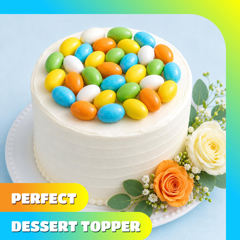 CRAZYOUTLET glass jar on a dessert table showcasing colorful pastel presentation