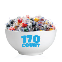 CRAZYOUTLET jaw breakers in a serving bowl staged at a party for easy guest sharing