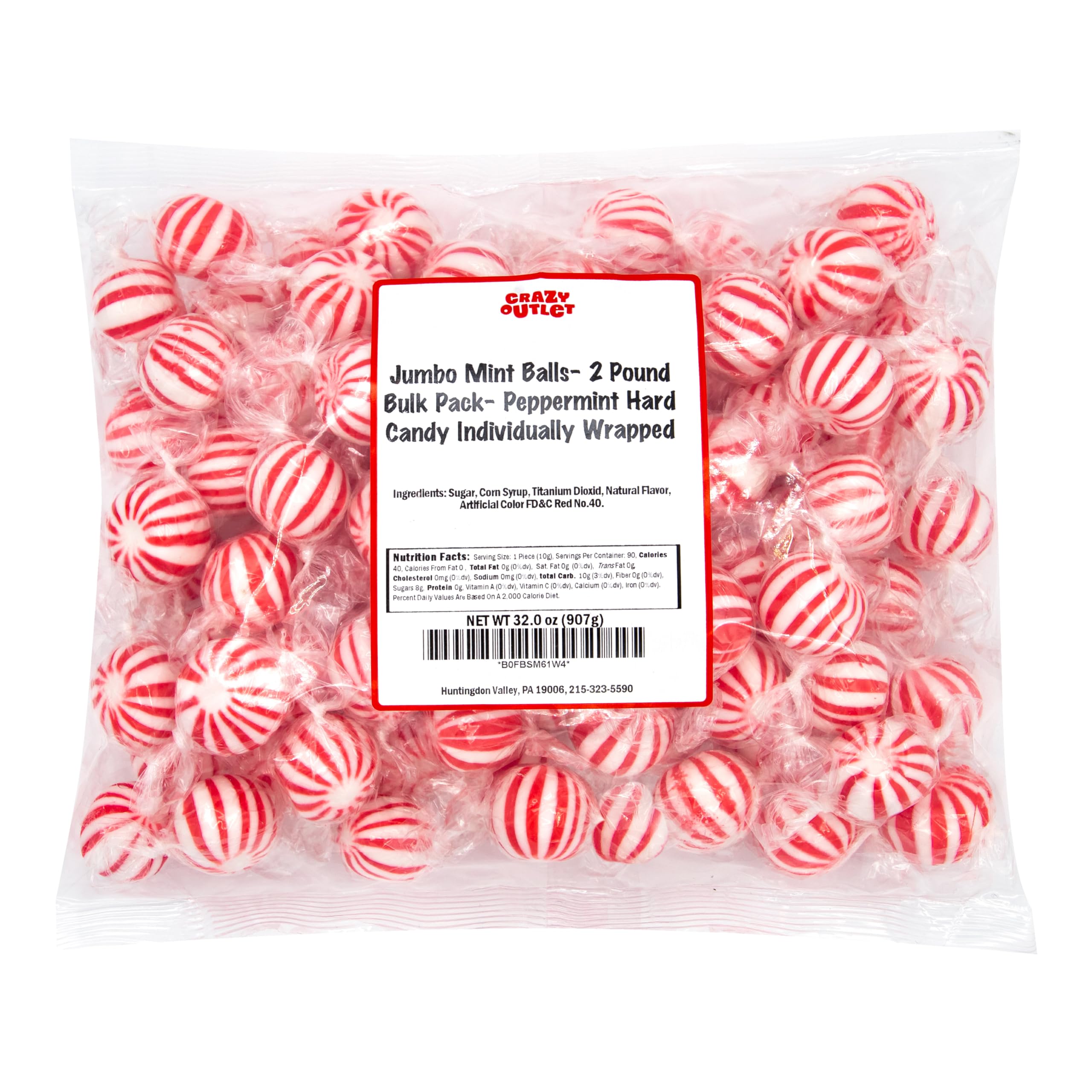 CRAZYOUTLET product label and nutrition panel for clear ingredient information