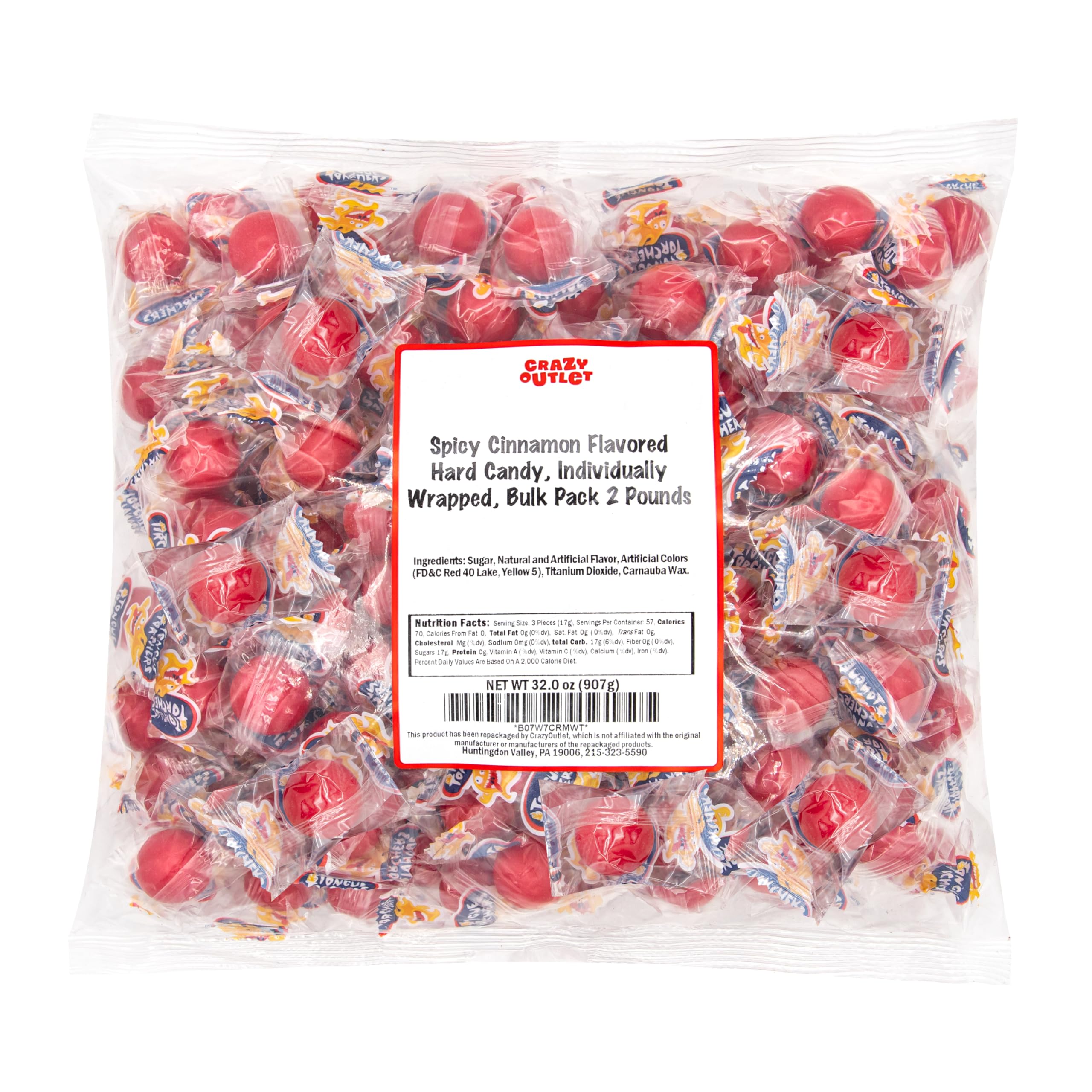 CRAZYOUTLET product label and nutrition panel for ingredient transparency