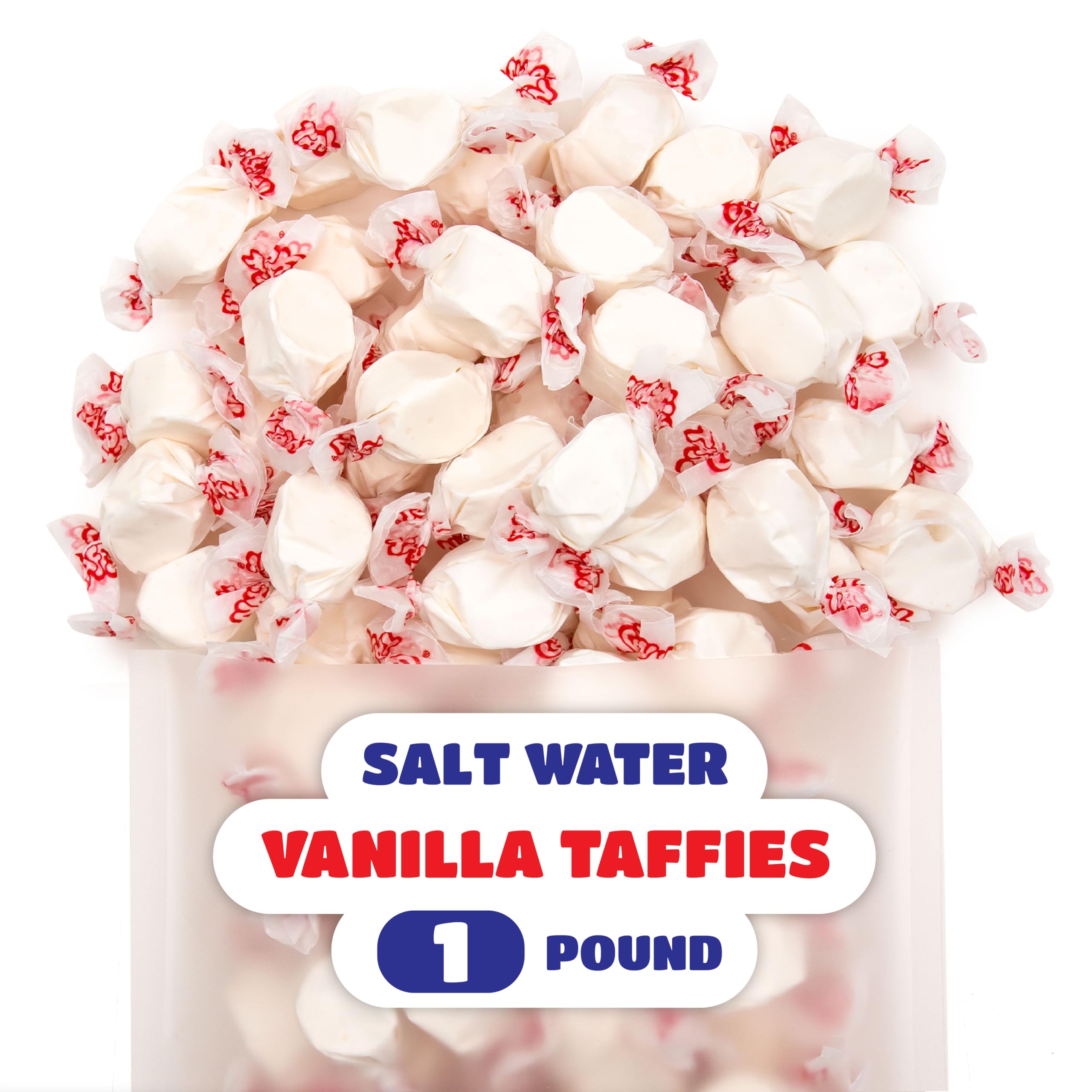 CRAZYOUTLET pile of individually wrapped taffy pieces demonstrating tidy portioning