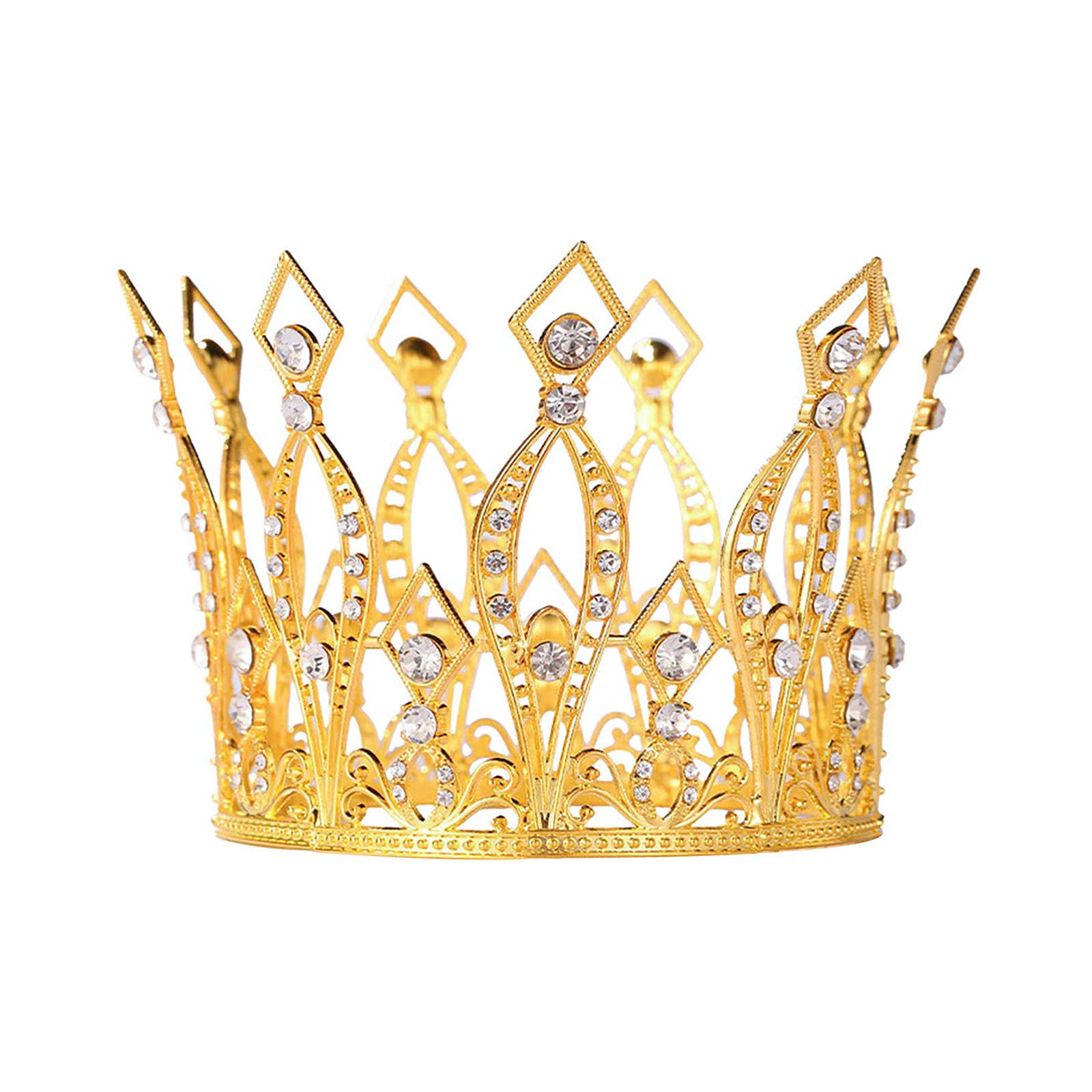 Creaides front view crown topper showcasing elegant gold finish and sparkle