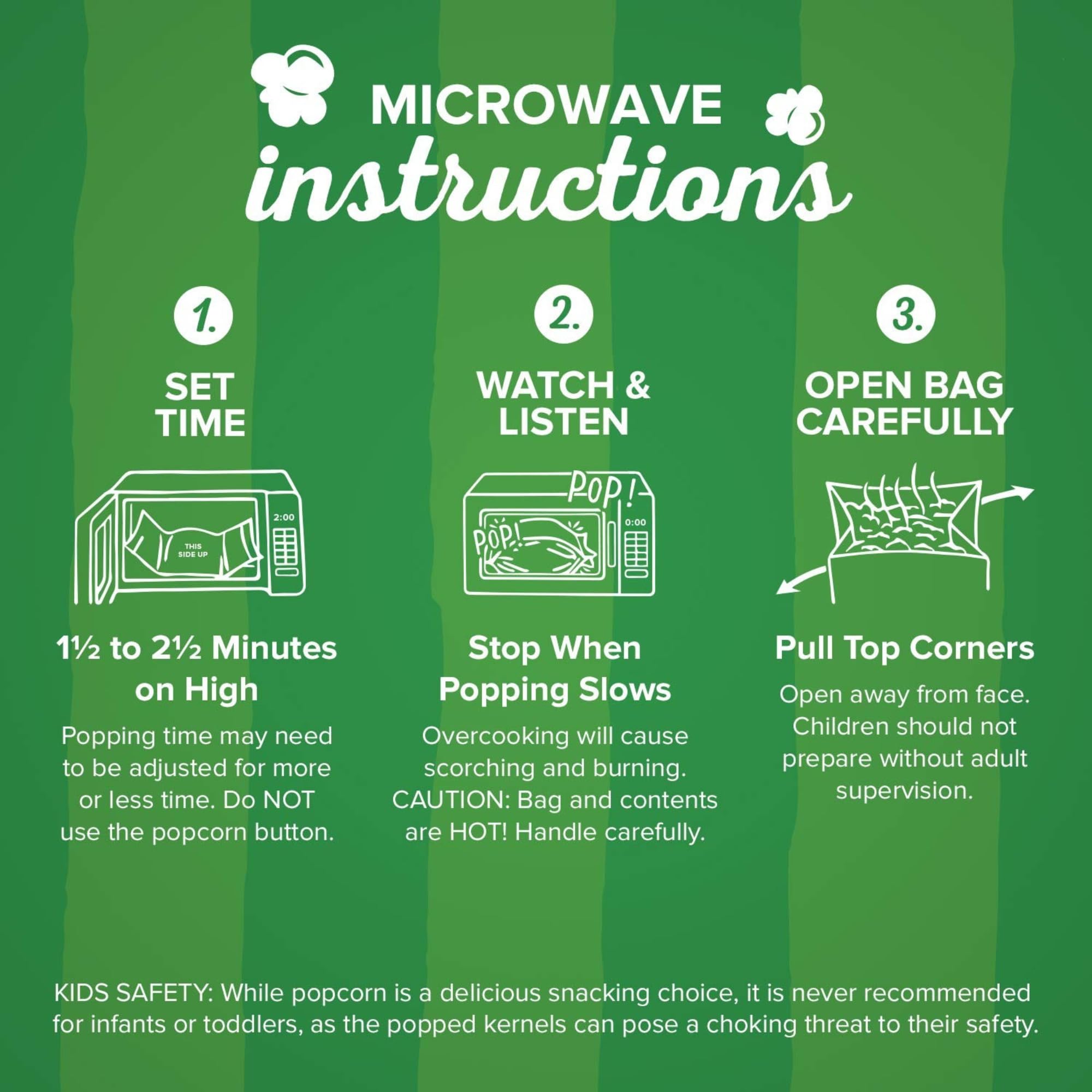 Create and Bundle microwave bag in oven cavity demonstrating quick, convenient cooking
