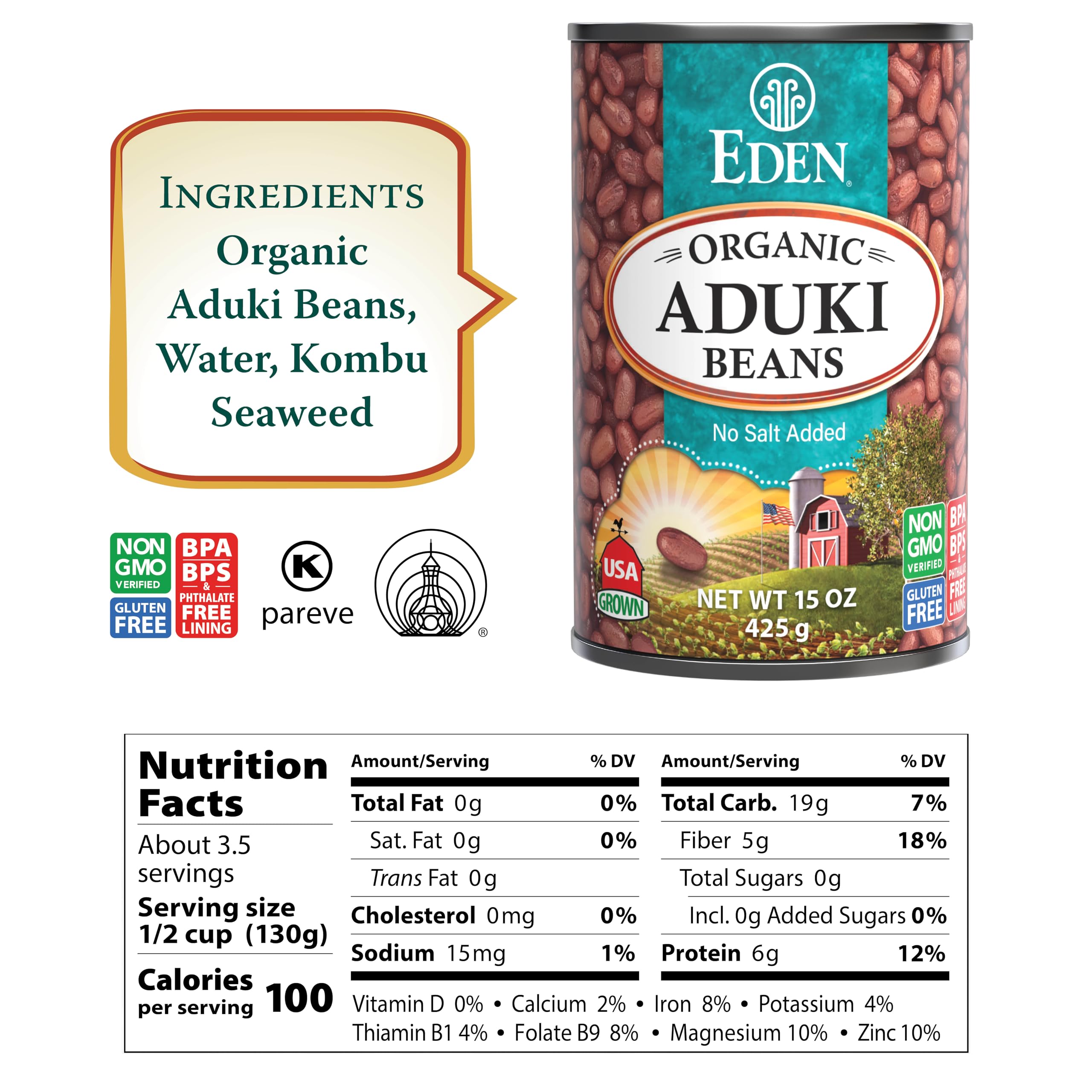 CREATION AND MAINTENANCE OF PURITY IN FOOD label close-up highlighting no salt added and Kosher, useful for informed choice
