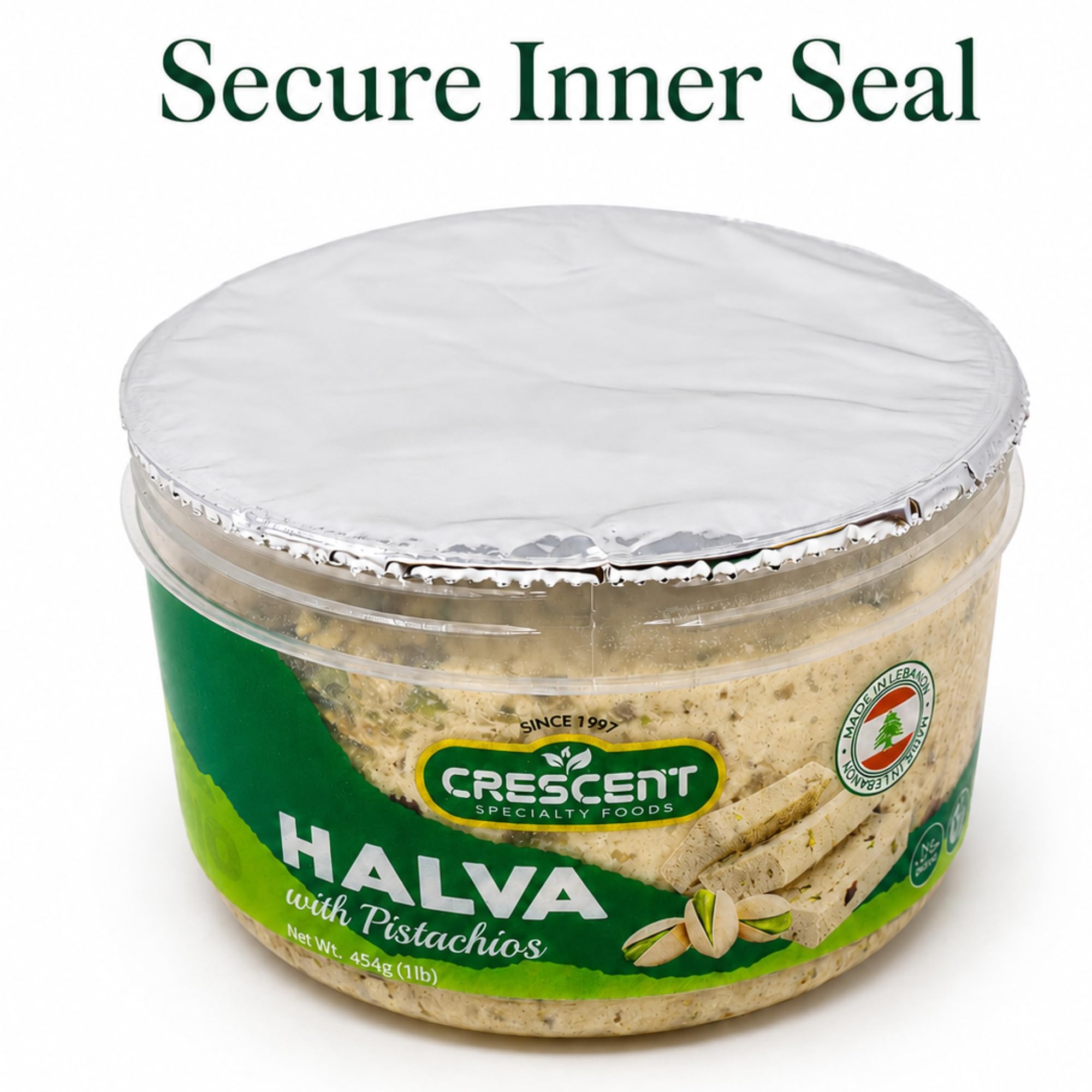 CRESCENT SPECIALTY FOODS halva next to coffee cup pairing suggestion, enhances beverage enjoyment