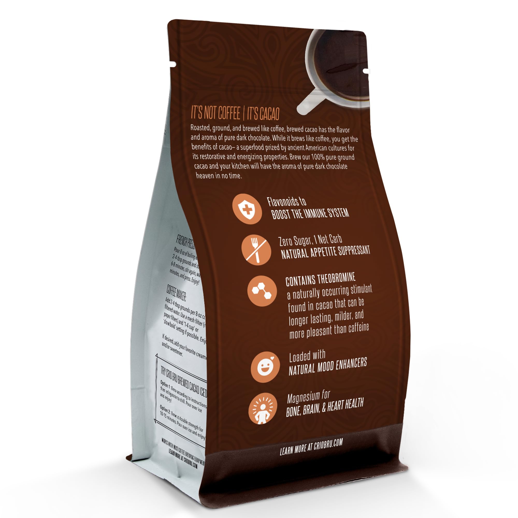 Crio Bru bag close-up of roast label highlighting French roast quality