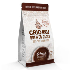 Crio Bru front package showing bag and bold roast branding benefits aroma