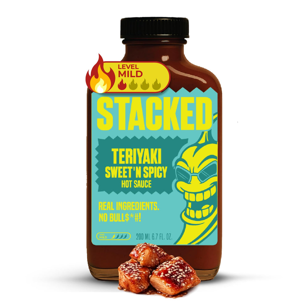 Crippling Hot Sauce bottle front view showing bold teriyaki glaze branding and appeal