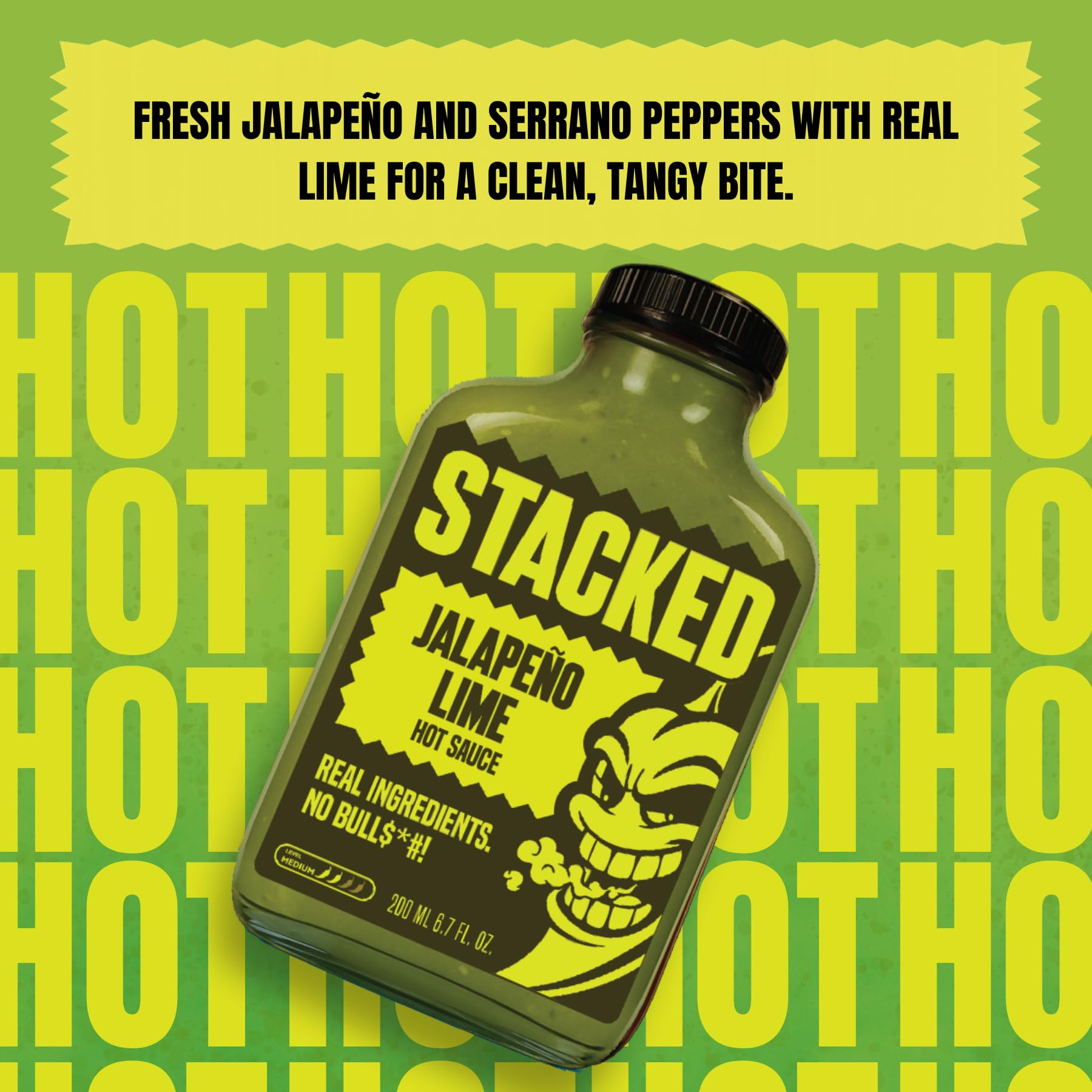 Crippling Hot Sauce bottle beside an egg demonstrating compact 6.7 fl oz size
