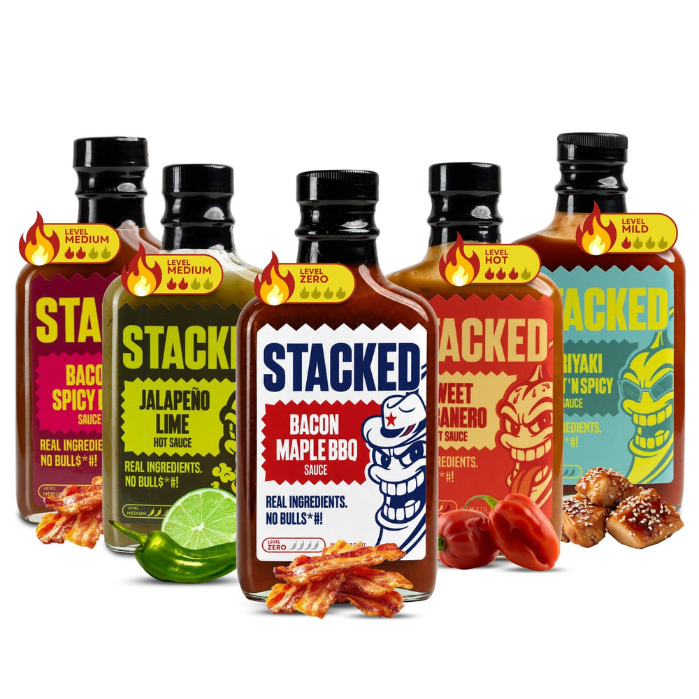 Crippling Stacked front pack display showing five bottles and gift-ready design