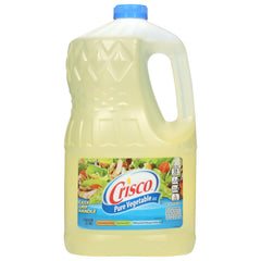 Crisco 1-gallon front label showing product and clear use benefits